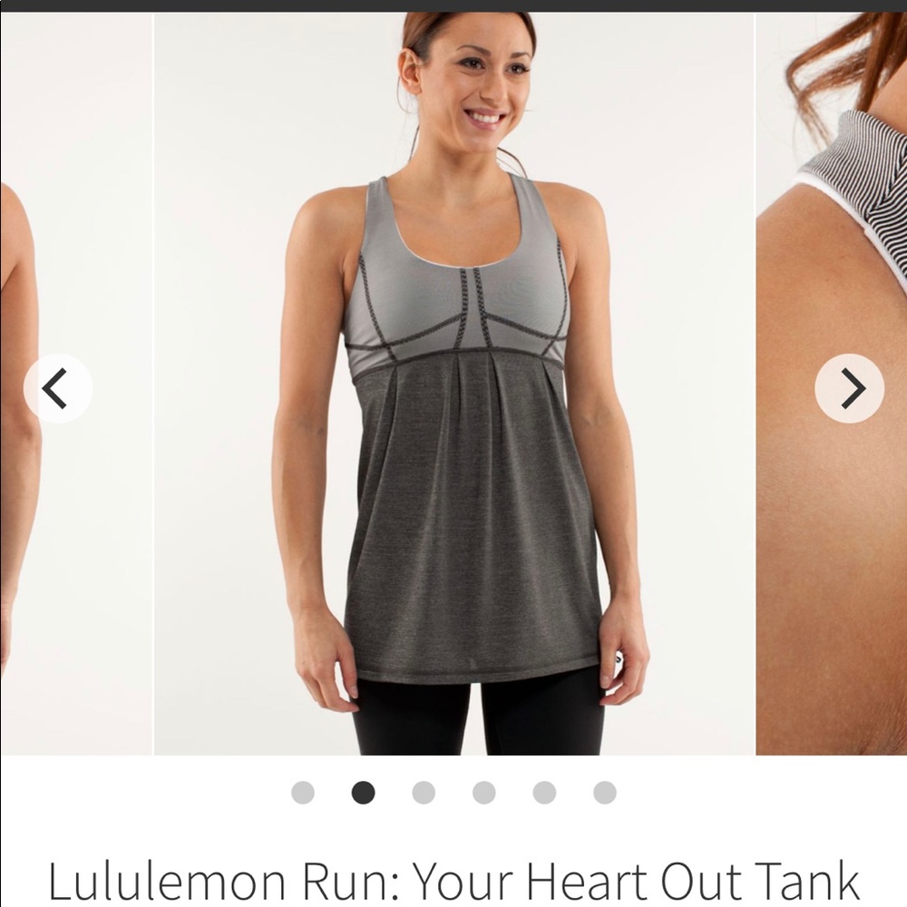 Lululemon Run Your Heart Out Tank Top Size 6 Gray
